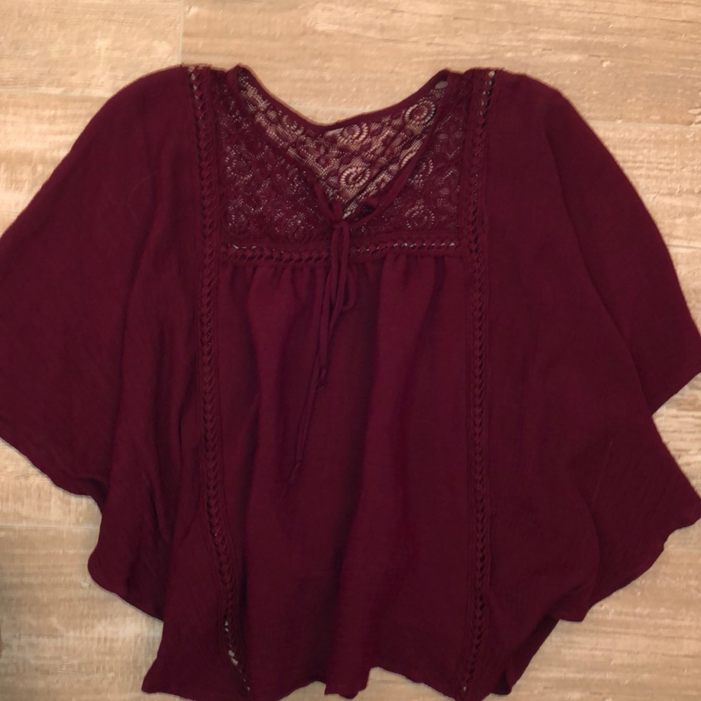 Maroon summer blouse